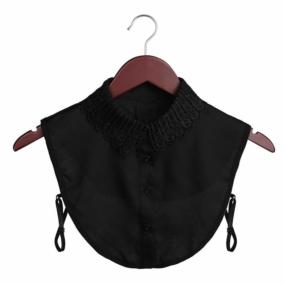 Shirt Collar Women Cotton Lace Fake Blouse Vintage Lapel Clothes Accessories Top