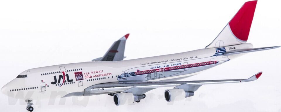 1:500 Hogan JAPAN AIRLINES BOEING 747-400 Passenger Airplane Diecast Plane Model