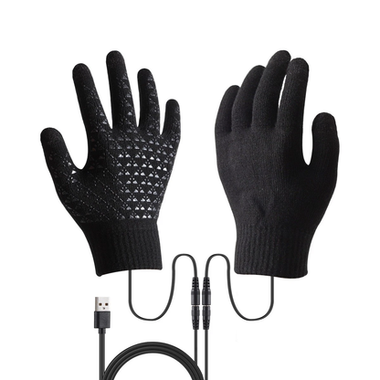 Heated Gloves Electric Rechargeable Battery Hand Warm Windproof Thermal Winter