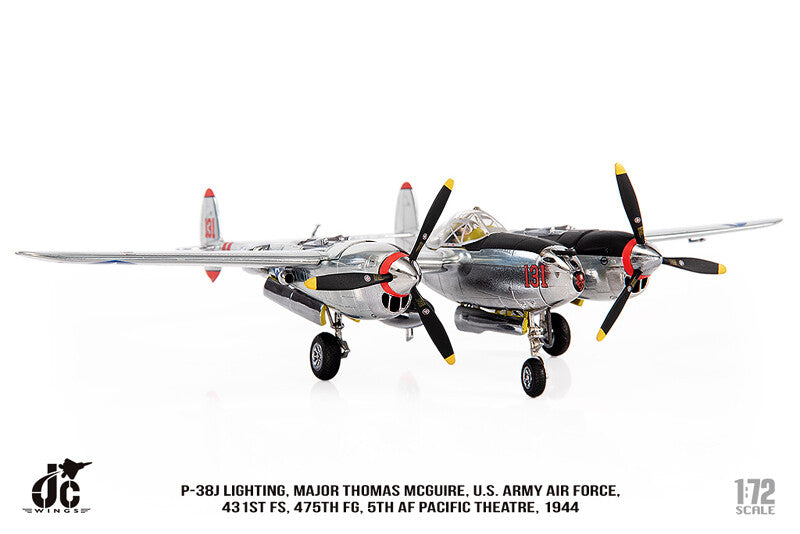 1:72 JC Wings P-38J LIGHTING,MAJOR THOMAS MCGUIRE. US ARMY Fighter Diecast Model
