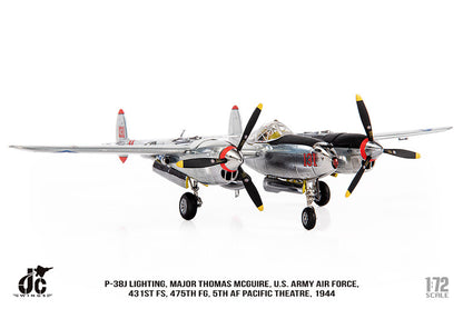 1:72 JC Wings P-38J LIGHTING,MAJOR THOMAS MCGUIRE. US ARMY Fighter Diecast Model
