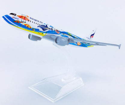 16CM Bangkok Air Airbus A320 Passenger Plane Airplane Diecast Aircraft Model