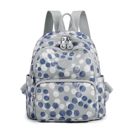 Small Backpacks Waterproof Flower Printing Shoulder School Bags Nylon Rucksack