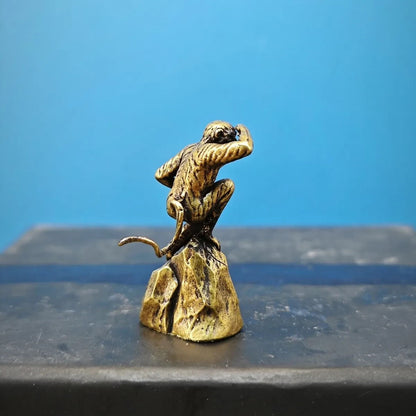 30mm Brass Stone Monkey Mini Statue Rockery Moss Micro Landscape Model Ornament
