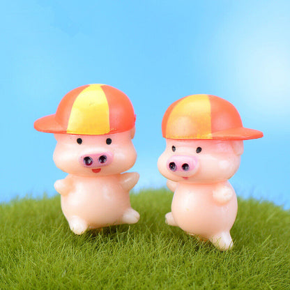 6pcs Mini Piggy Miniatures Garden Bonsai Lawn Ornament Decoration DIY Figurines