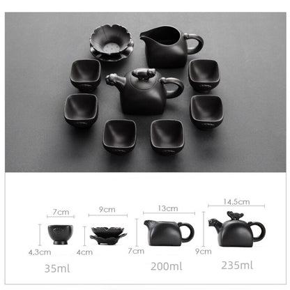 Complete Tea Set True Yixing Zisha Tea Pot Pitcher Matching Tea Cup Filter Net