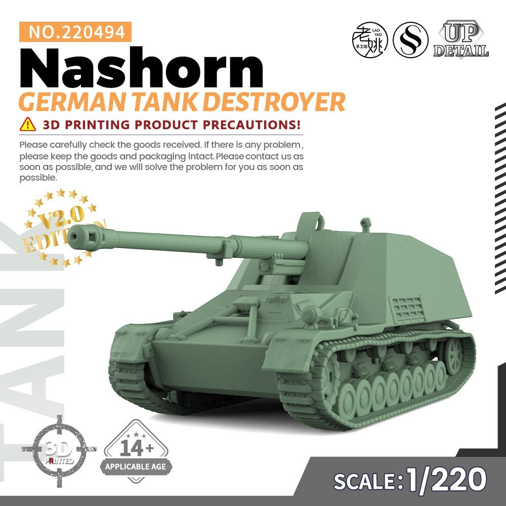 SSMODEL SS220494 1/220 Military Model Kit German Nashorn Tank Destroyer
