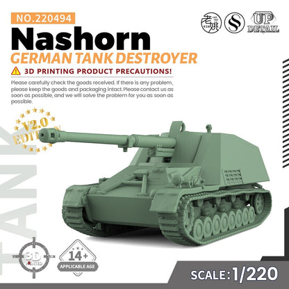 SSMODEL SS220494 1/220 Military Model Kit German Nashorn Tank Destroyer