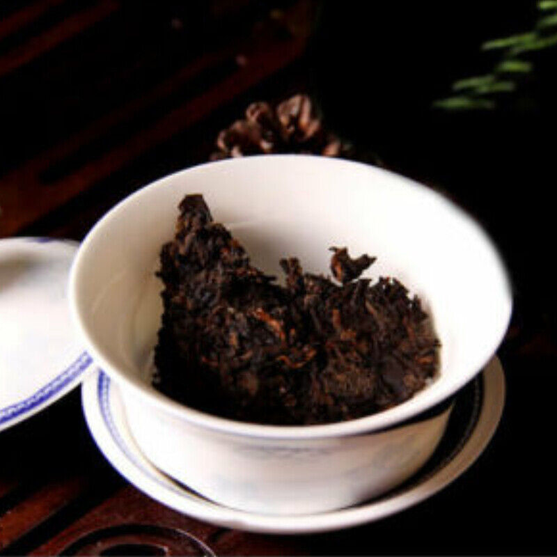 357 grams of aged ripe tea Menghai Tiandi Brown Pu 'er tea cake with old-age rhythm-