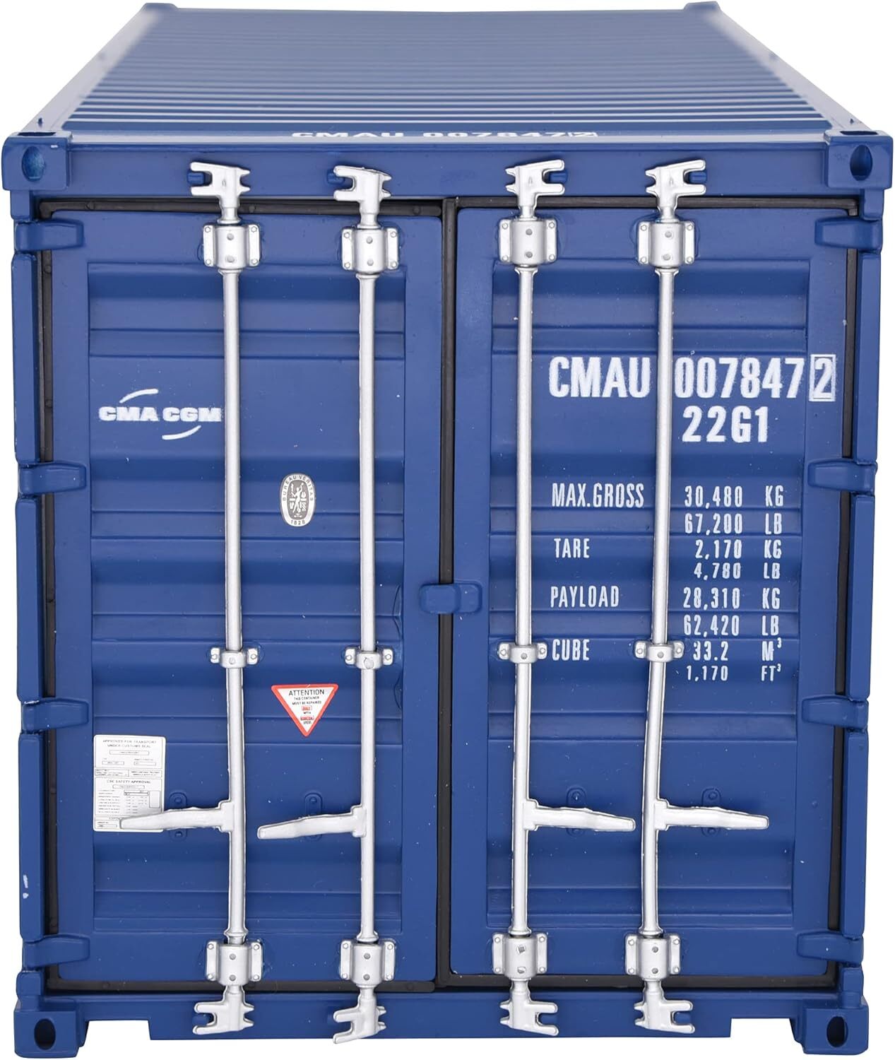 1:20 CMA CGM Shipping Container Model Abs Resin & Wood Toy Home Decoration Gift