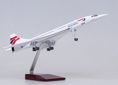 1:125 50CM BRITISH AIRWAYS Concorde Airplane Landing gear Resin Aircraft Model