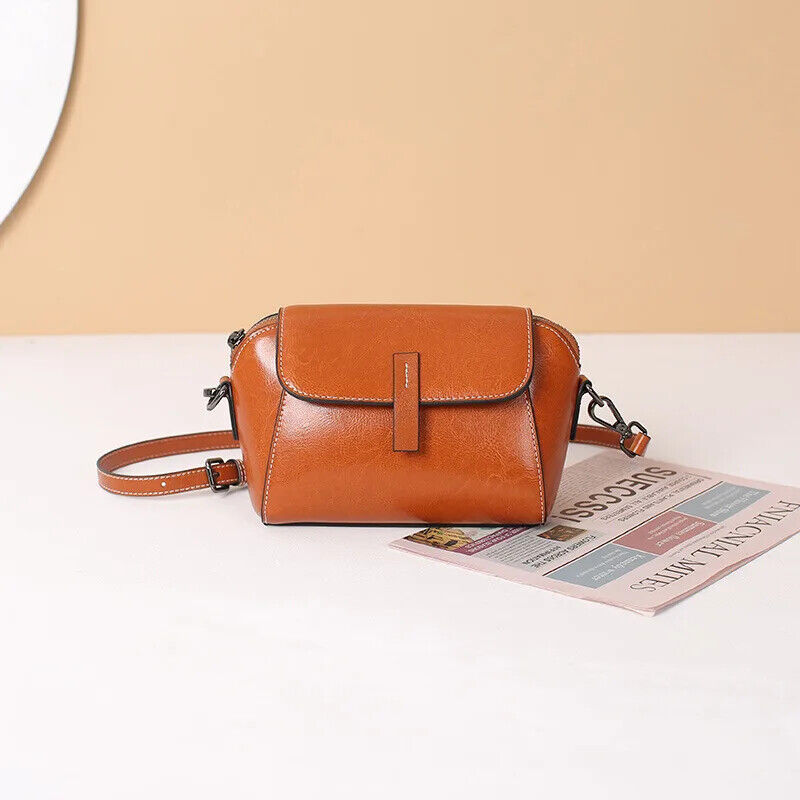 Cowhide Leather Cross Body Small Bag Women Shoulder Shell Hand Bag Bag