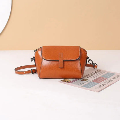 Cowhide Leather Cross Body Small Bag Women Shoulder Shell Hand Bag Bag