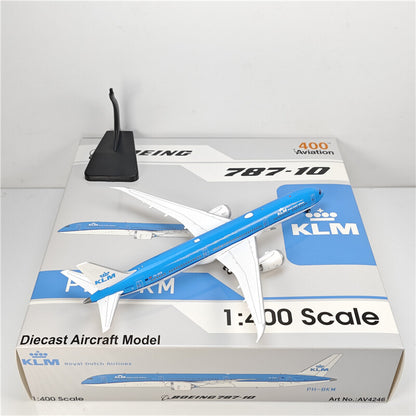 1:400 Aviation KLM BOEING B787-10 Passenger Airplane Diecast Plane Model