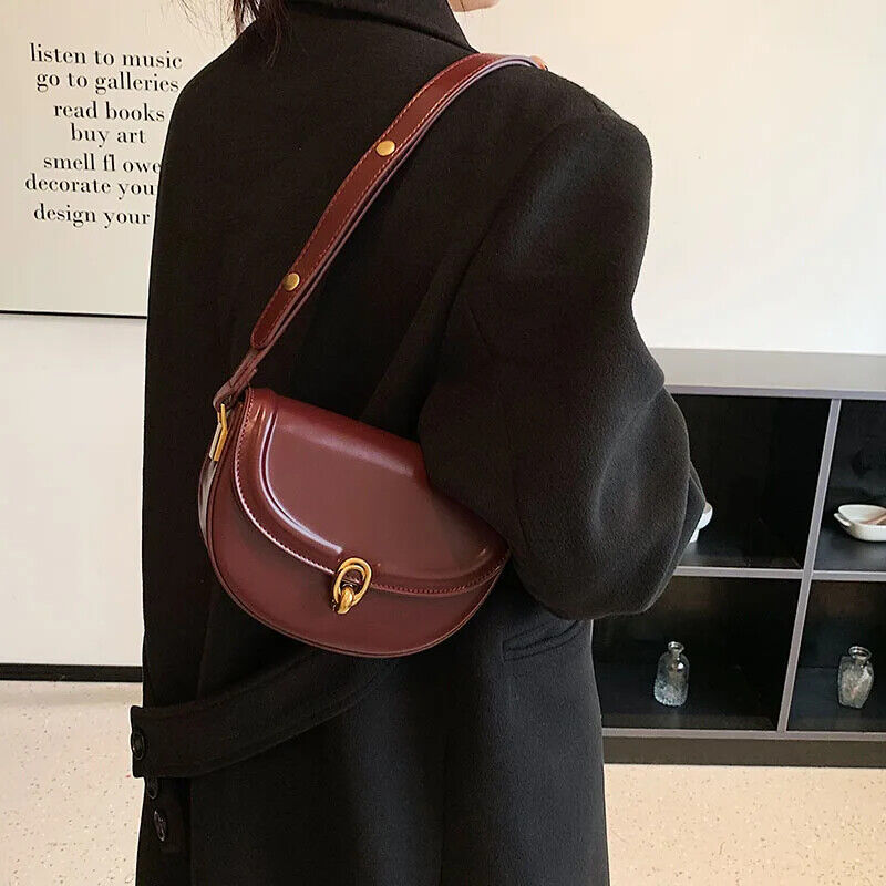 Saddle Crossbody Bags Women PU Leather Small Shoulder Handbags and Purses Bag