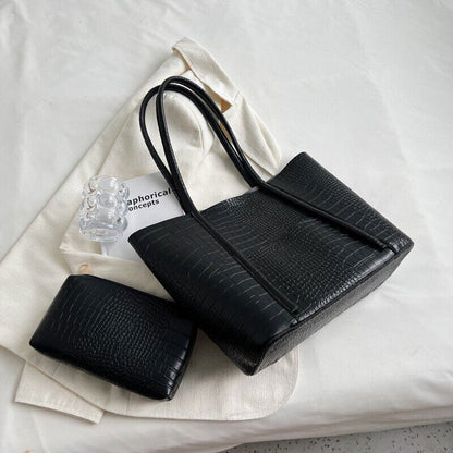 PU Leather Shoulder Bag Women Winter Female Handbags Purses Tote Bags
