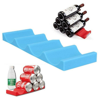 Silicone Bottle Pad Beer Wine Rack Organizer Holder Stacker fridge Can Tidy Tool