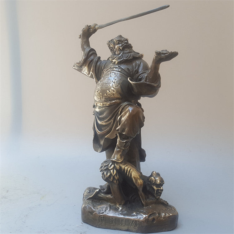 Chinese Bronze Home Fengshui Zhongkui Statue Collectable Ornament Decoration