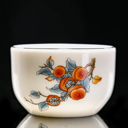 Scalding Sheep Fat Jade White Porcelain Tea Cup Ceramic Tea Cup Master Cup