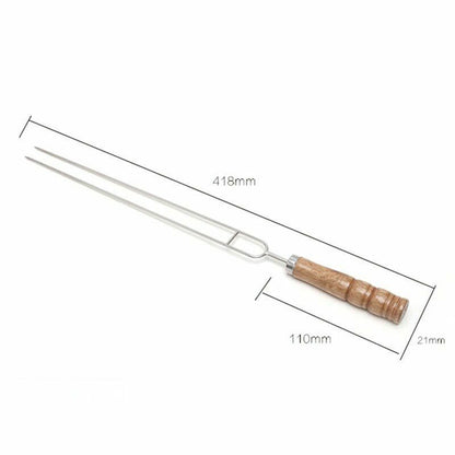 BBQ Forks 5pcs U-Shape Roasting Stainless Steel Barbeque Skewers Outdoor Cooking
