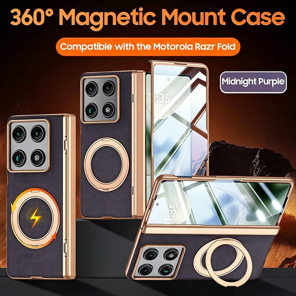 For Motorola Razr Fold Case Magnetic Ring Stand Hinge Rugged Protector Case