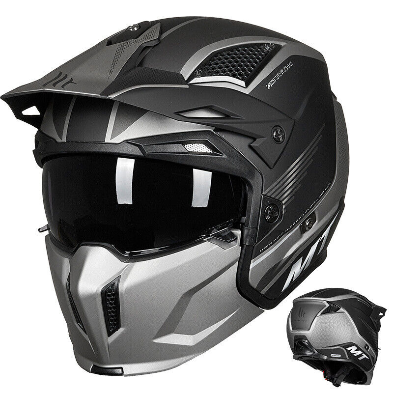 Motorcycle Modular Open Face Full Face Helmet Retro Street Bikes Full Helmet DOT
