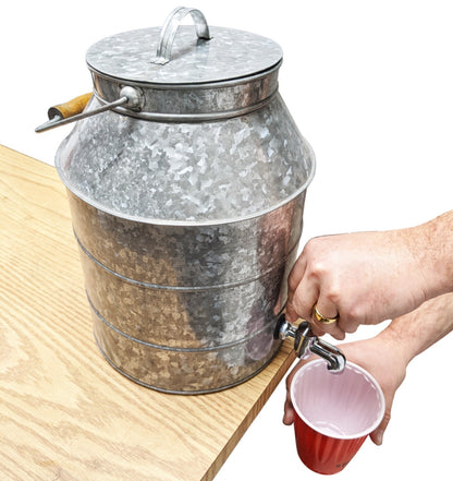2½ Gallon Beverage Dispenser with Spout for Pouring, Carry Handle, & Lid