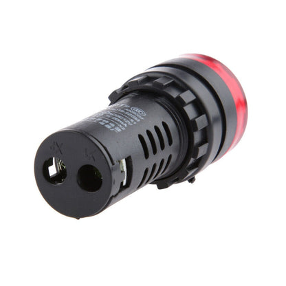 2 Pack New DC 12V Red LED Buzzer Alarm Signal Indicator Flash Light Panel Mount