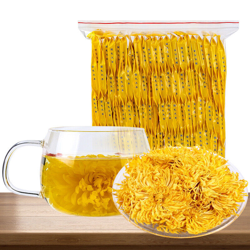 20~100 pcs Yellow Chrysanthemum Tea Big Blooming Flower Dry Herbal Health Tea
