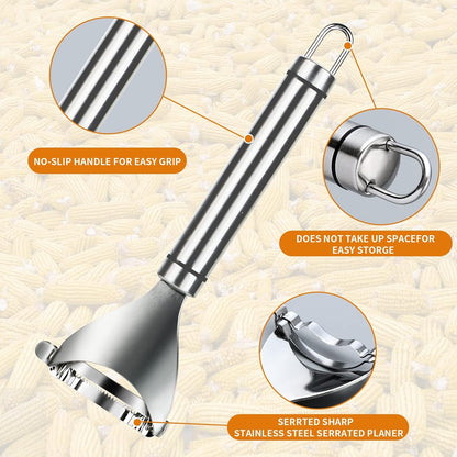 4x Stainless Steel Corn Cob Peeler Stripper Remover Kitchen Cutter Thresher Tool