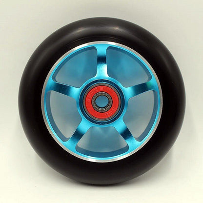 4pcs Stunt Scooter Wheels 100mm Aluminum Alloy Hub High-elastic PU Skates Wheels