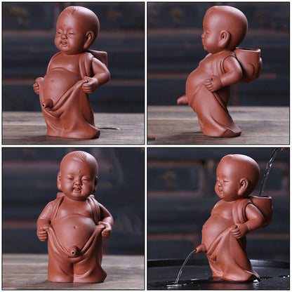 Tea Pet Culture Monk Ornaments Play Table Top Decor Desk Miniture Decoration