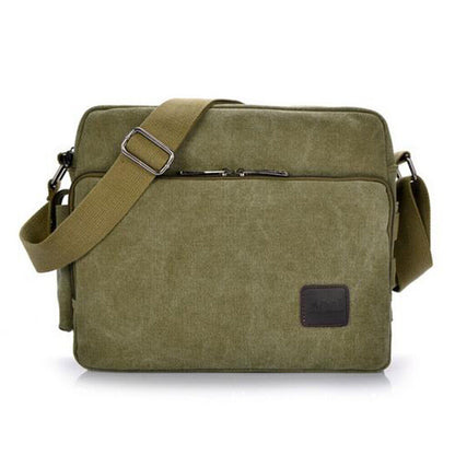Men Vintage Military Canvas Crossbody Bag School Satchel Messenger Shoulder Bags