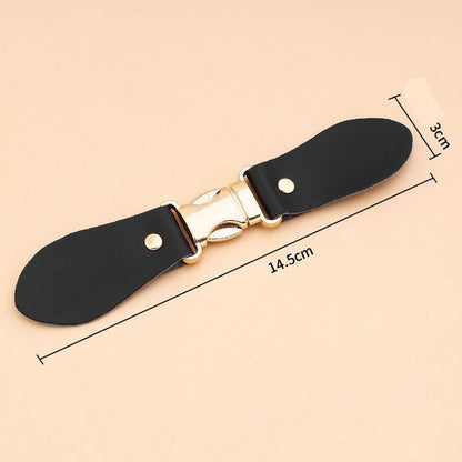 Women Belt Buckle Metal Coat Windbreaker Cardigan Jacket Leather Hook Decoration
