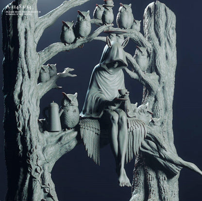 1/24 resin figures model The Girl Under the Wisdom Tree Unassembled