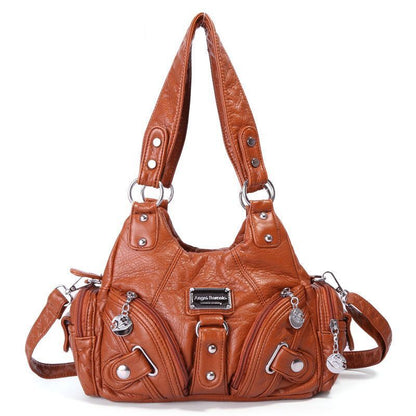 Handbags Luxury Soft Synthetic Leather Shoulder Bags Large Shopping Tote Purses
