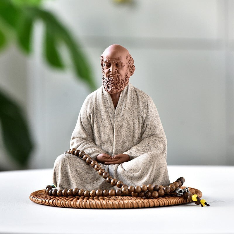 Handmade Artware Zen Style Chinese Style Yixing Zisha Purple Clay Tea Pet Dharma