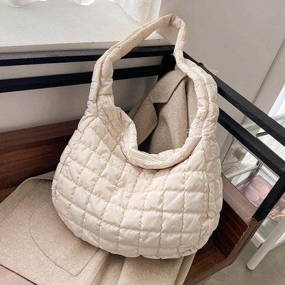 Pattern Shoulder Bag Cotton Handbag Women Tote Bags Padded Ladies Bag