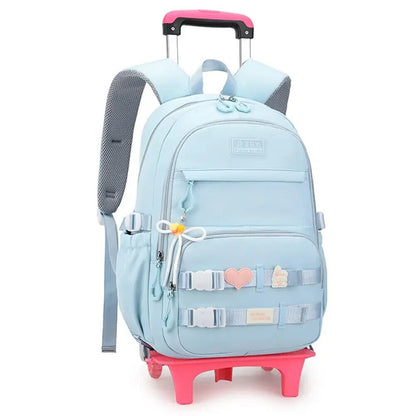 Girls Roller Backpack Boys Trolley School Bag Children's Backpack Wheels