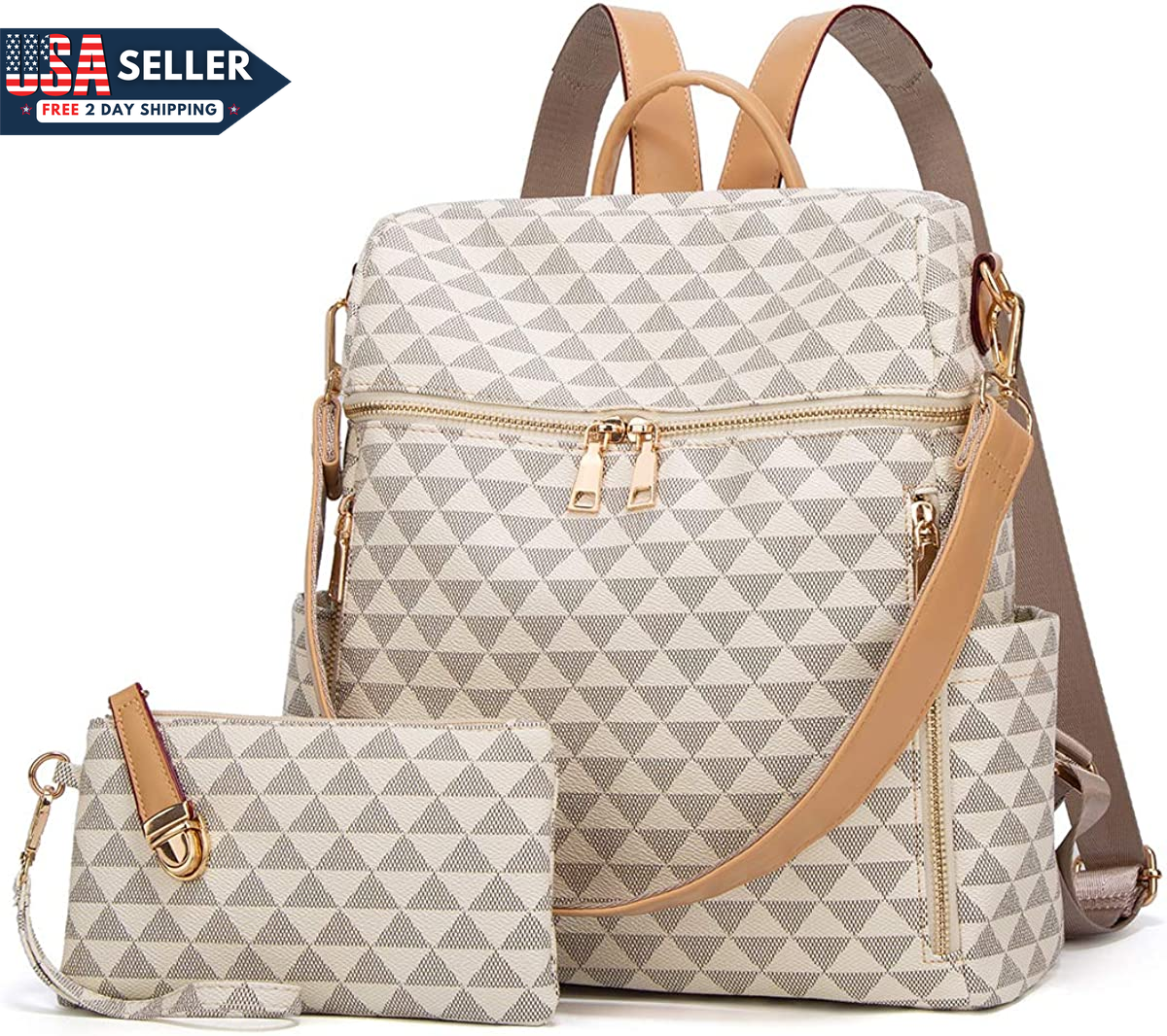 Backpacks for Women Fashion Leather Bag Multipurpose Design Convertible Satch