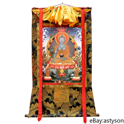 Hand-drawn Tibetan Buddhism Medicine Buddha Thangka