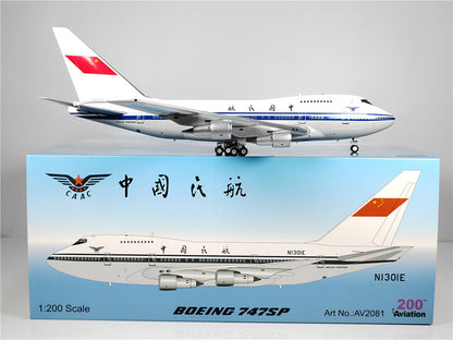 1:200 Aviation CAAC BOEING B747SP Passenger Airplane Diecast Plane Model
