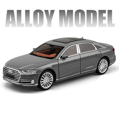 1:24 AUDI A8 Diecast Model Car Toy Vehicle Collection Sounds Lights Gift Kids