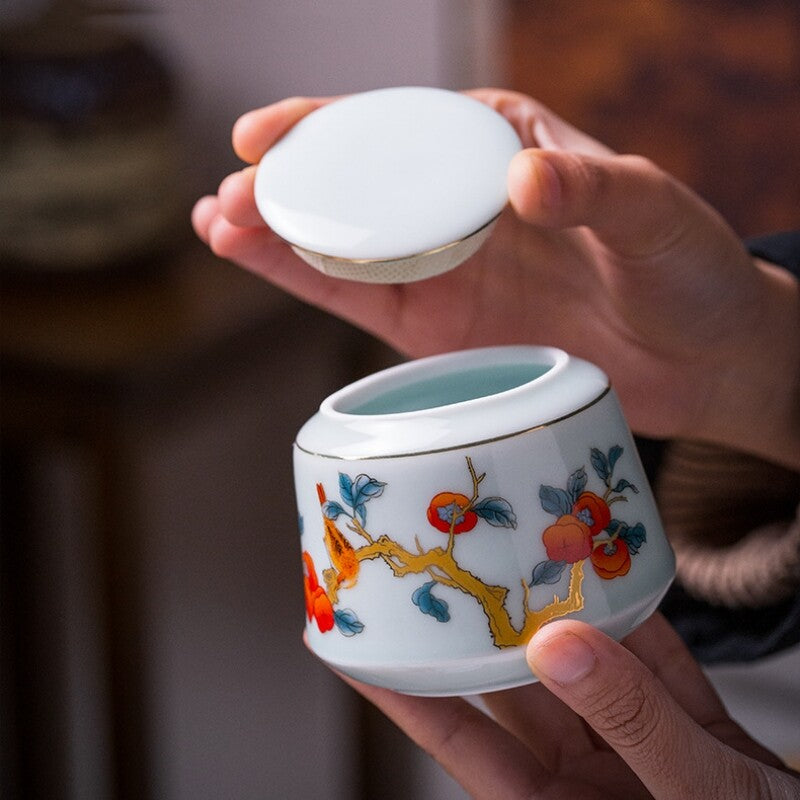 Complete Tea Set Chinese Boutique Porcelain Tea Pot Gaiwan Matching Tea Cup New
