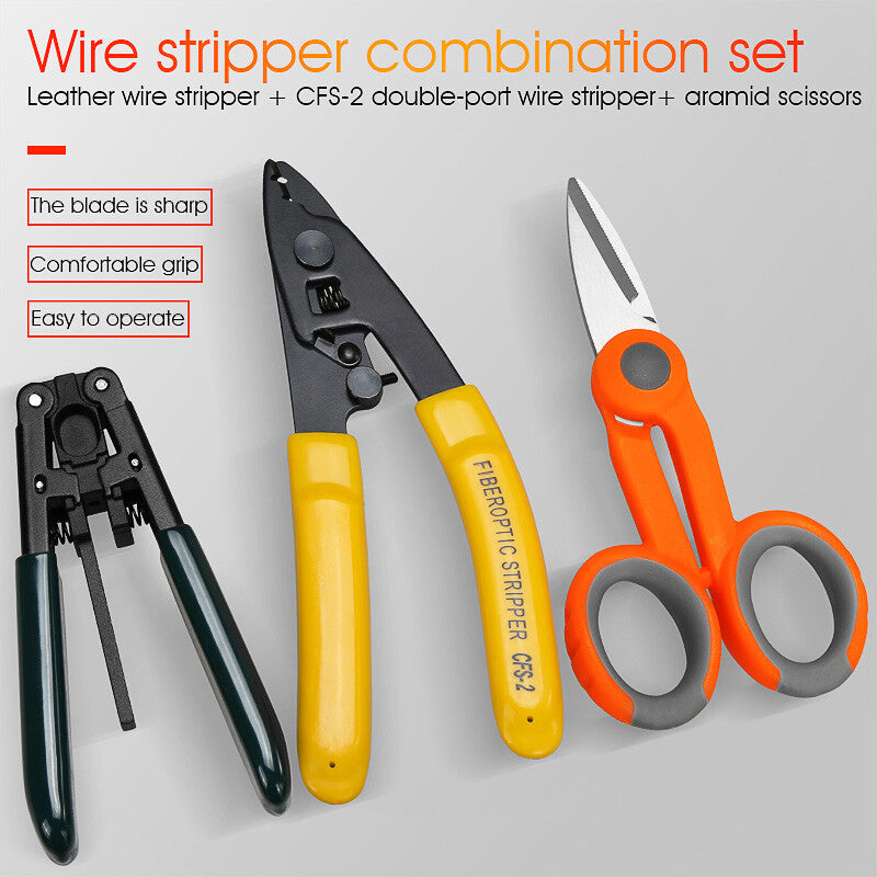 Fiber Optic Tool Aramid Scissors CFS-2 Double Hole Pliers Fiber Optic Stripper