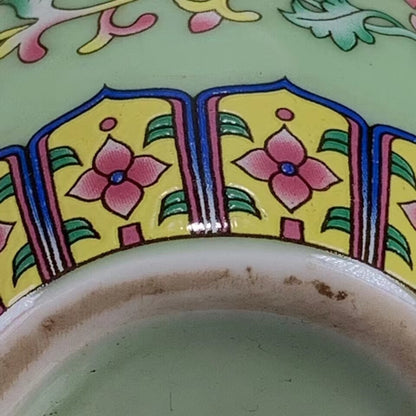 Vintage Exquisite Chinese Porcelain Painted Hundred Flower Pattern Vase 14.5cm