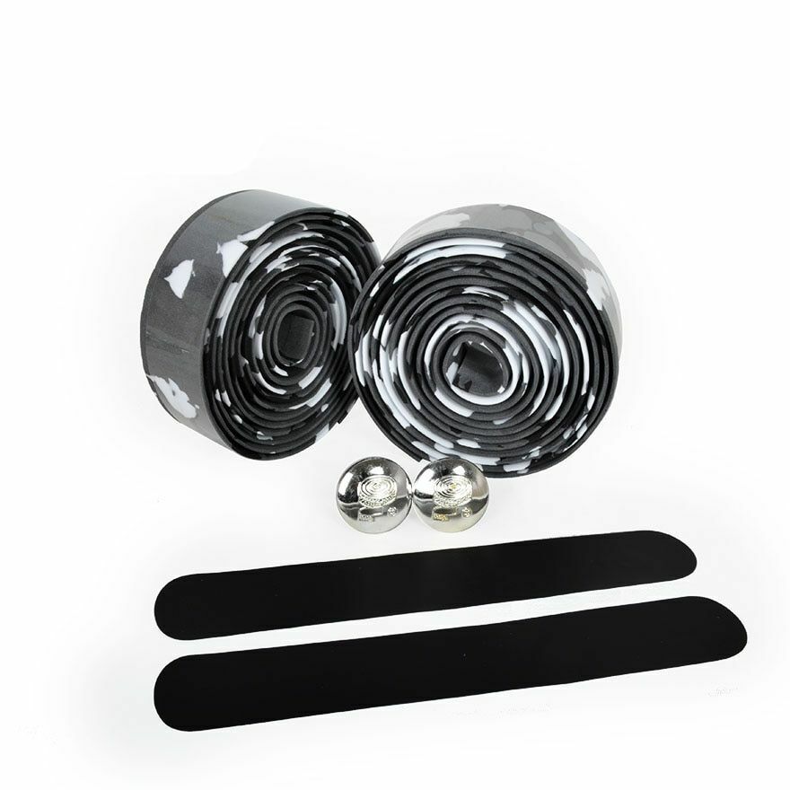 Bike Handlebar Tape Road Bicycle Camouflage Cycling Handle Cork Wrap Bar Plugs