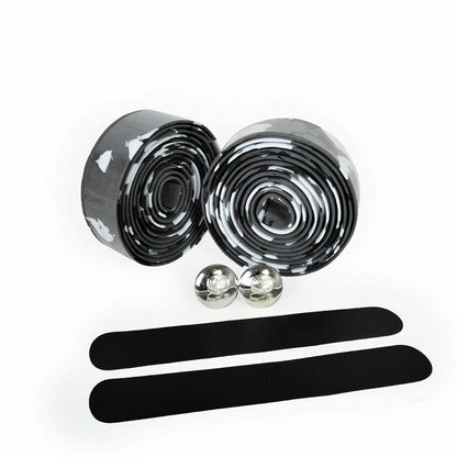 Bike Handlebar Tape Road Bicycle Camouflage Cycling Handle Cork Wrap Bar Plugs