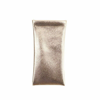 Sunglasses Bag Fake Leather Glass Case Pouch Portable Storege Nearsighted Gold