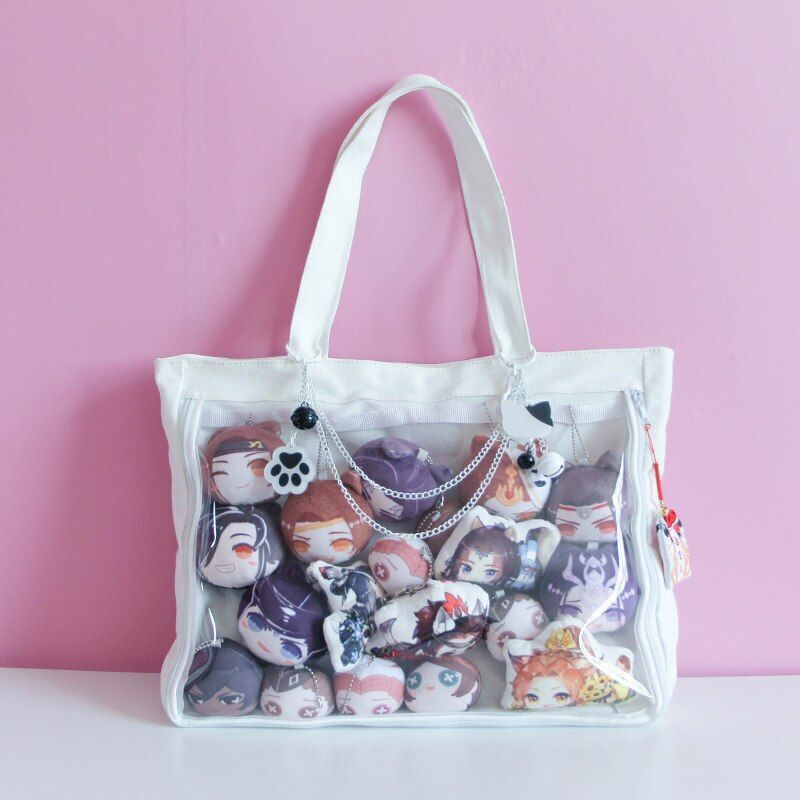 Crossbody Clear Bag Schoolbag Candy Sweet Shoulder Bags Polyester Canvas Handbag